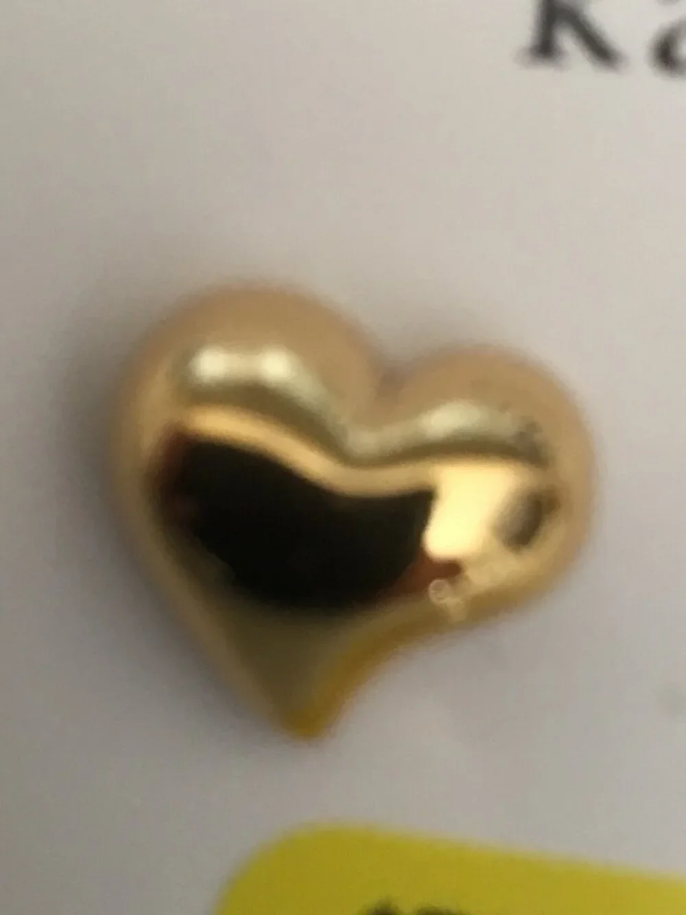 Kate Spade New Small Curvy Gold Heart Earrings